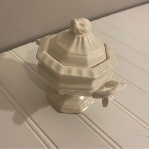 Vintage Mini Elegant White Ceramic Bowl